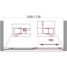 Душевая дверь 100-115 см BELBAGNO UNIQUE-BF-1-100/115-C-Cr