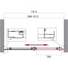 Душевая дверь 100 см BELBAGNO UNO UNO-195-BF-1-100-P-Cr