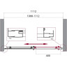 Душевая дверь 110 см BELBAGNO UNO UNO-195-BF-1-110-C-Cr