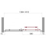 Душевая дверь 140 см BELBAGNO UNO UNO-BF-1-140-C-Cr