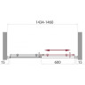 Душевая дверь 145 см BELBAGNO UNO UNO-BF-1-145-P-Cr