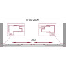 Душевая дверь 170-200 см BELBAGNO UNIQUE-BF-2-170/200-C-Cr