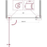 Душевая дверь 60 см BELBAGNO UNO-B-1-60-C-Cr
