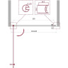 Душевая дверь 65 см BELBAGNO UNO-B-1-65-C-Cr