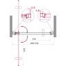 Душевая дверь 70 см BELBAGNO MARMI-B-1-70-C-Cr