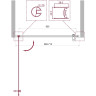 Душевая дверь 70 см BELBAGNO UNO-B-1-70-P-Cr
