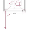 Душевая дверь 75 см BELBAGNO UNO-B-1-75-C-Cr