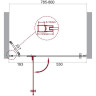 Душевая дверь 80 см BELBAGNO KRAFT KRAFT-B-12-60/20-C-Cr-L