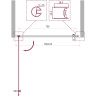 Душевая дверь 80 см BELBAGNO UNO-B-1-80-C-Cr