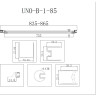 Душевая дверь 85 см BELBAGNO UNO-B-1-85-C-Cr