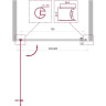 Душевая дверь 85 см BELBAGNO UNO-B-1-85-C-Cr