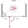 Душевая дверь 90 см BELBAGNO KRAFT KRAFT-B-12-60/30-C-Cr-L