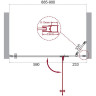 Душевая дверь 90 см BELBAGNO KRAFT KRAFT-B-12-60/30-C-Cr-R