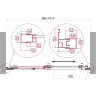 Душевая дверь BELBAGNO LUCE-BF-1-100-C-Cr