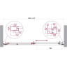 Душевая дверь BELBAGNO LUCE-BF-1-140-C-Cr
