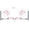 Душевая дверь BELBAGNO LUCE-BF-2-140-C-Cr