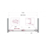 Душевая дверь BELBAGNO SOFT_CLOSE-1-BF-1-100-C-Cr
