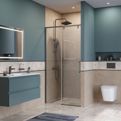 Душевая дверь BELBAGNO SOFT_CLOSE-1-BF-1-110-C-GM