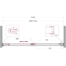 Душевая дверь BELBAGNO SOFT_CLOSE-1-BF-1-140-C-Cr