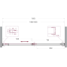 Душевая дверь BELBAGNO SOFT_CLOSE-1-BF-1-150-C-Cr