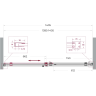 Душевая дверь BELBAGNO SOFT_CLOSE-2-BF-1-140-C-GM