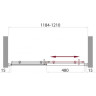 Душевая дверь раздвижная BELBAGNO UNO 120 см UNO-BF-1-120-C-Cr