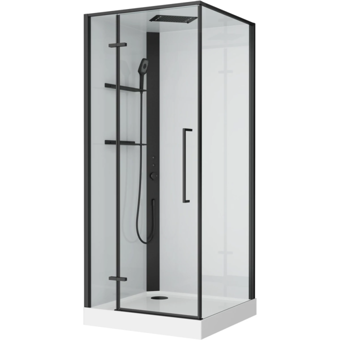 Душевая кабина BELBAGNO UNO UNO-CAB-A-1-90-C-NERO-Bi-TOP-L 90x90x212,5 см L