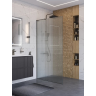 Душевая перегородка BELBAGNO UNO-L-1-TB-100-FL-GM 1000x2000 мм Оружейная сталь