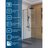Душевая перегородка BELBAGNO UNO-L-1-TB-110-C-GM 1100x2000 мм Оружейная сталь