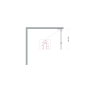 Душевая перегородка BELBAGNO UNO-L-1-TB-60-C-Cr 600x2000 мм хром