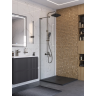 Душевая перегородка BELBAGNO UNO-L-1-TB-60-C-GM 600x2000 мм Оружейная сталь