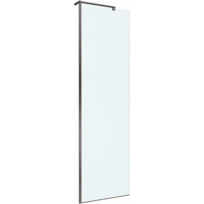 Душевая перегородка BELBAGNO UNO-L-1-TB-60-C-GM 600x2000 мм Оружейная сталь