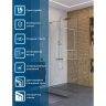Душевая перегородка BELBAGNO UNO-L-1-TB-80-C-Cr 800x2000 мм хром