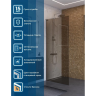 Душевая перегородка BELBAGNO UNO-L-1-TB-90-BR-Cr 900x2000 мм хром