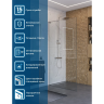 Душевая перегородка BELBAGNO UNO-L-1-TB-90-C-Cr 900x2000 мм хром
