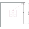 Душевая перегородка BELBAGNO UNO-L-1-TB-90-C-Cr 900x2000 мм хром