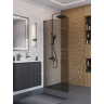 Душевая перегородка BELBAGNO UNO-L-1-TB-90-BR-GM 900x2000 мм Оружейная сталь