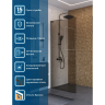 Душевая перегородка BELBAGNO UNO-L-1-TB-90-BR-GM 900x2000 мм Оружейная сталь