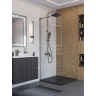 Душевая перегородка BELBAGNO UNO-L-1-TB-90-C-GM 900x2000 мм Оружейная сталь