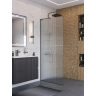 Душевая перегородка BELBAGNO UNO-L-1-TB-90-FL-GM 900x2000 мм Оружейная сталь