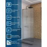Душевая перегородка BELBAGNO UNO-L-1-TB-90-FL-GM 900x2000 мм Оружейная сталь