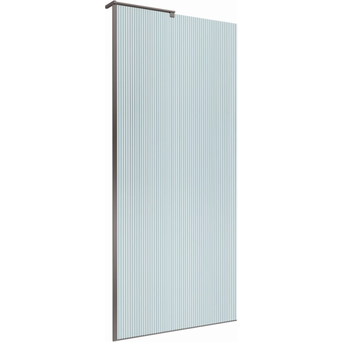 Душевая перегородка BELBAGNO UNO-L-1-TB-90-FL-GM 900x2000 мм Оружейная сталь