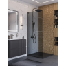 Душевая перегородка BELBAGNO UNO-L-1-TB-90-GR-GM 900x2000 мм Оружейная сталь