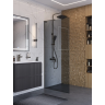 Душевая перегородка BELBAGNO UNO-L-1-TB-90-GR-GM 900x2000 мм Оружейная сталь