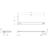 Душевая перегородка BELBAGNO UNO UNO-L-1-TB-100-GR-Cr 100 см, профиль хром, стекло графитовое