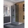 Душевая перегородка BELBAGNO UNO UNO-L-1-TB-100-GR-GM 100 см, профиль оружейная сталь матовый, стекло графитовое