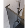 Душевая перегородка BELBAGNO UNO UNO-L-1-TB-100-GR-GM 100 см, профиль оружейная сталь матовый, стекло графитовое