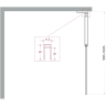 Душевая перегородка BELBAGNO UNO UNO-L-1-TB-100-GR-GM 100 см, профиль оружейная сталь матовый, стекло графитовое