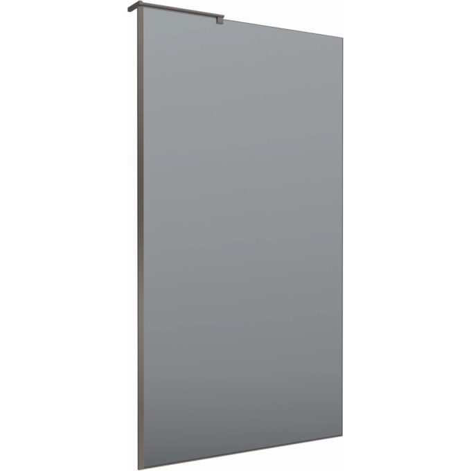 Душевая перегородка BELBAGNO UNO UNO-L-1-TB-100-GR-GM 100 см, профиль оружейная сталь матовый, стекло графитовое