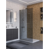 Душевая перегородка BELBAGNO UNO UNO-L-1-TB-110-GR-Cr 110 см, профиль хром, стекло графитовое